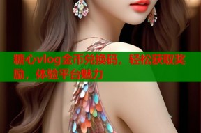 糖心vlog金币兑换码，轻松获取奖励，体验平台魅力