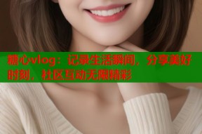 糖心vlog：记录生活瞬间，分享美好时刻，社区互动无限精彩