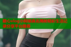 糖心vlog小阿俏真名揭秘精彩生活记录分享平台推荐