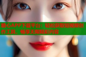 糖心APP下载平台：轻松获取短视频创作工具，畅享无限精彩内容