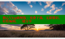 糖心Vlog破解版：免费下载，无限精彩，轻松编辑，一键分享
