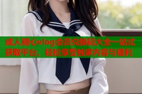 成人糖心vlog会员兑换码大全一站式获取平台，轻松享受独家内容与福利