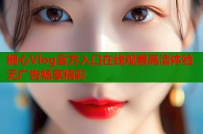 糖心Vlog官方入口在线观看高清体验无广告畅享精彩