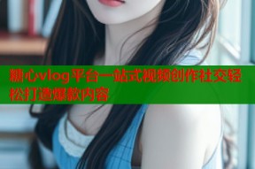糖心vlog平台一站式视频创作社交轻松打造爆款内容