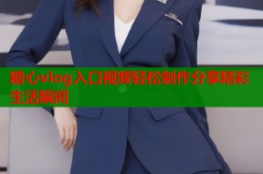 糖心vlog入口视频轻松制作分享精彩生活瞬间