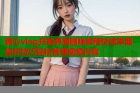 糖心vlog开始界面删除教程快速掌握操作技巧轻松管理视频内容