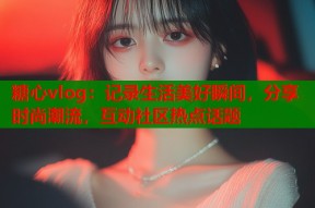 糖心vlog：记录生活美好瞬间，分享时尚潮流，互动社区热点话题