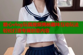 糖心vlog玩偶视频揭秘趣味互动玩法轻松打造专属创意内容